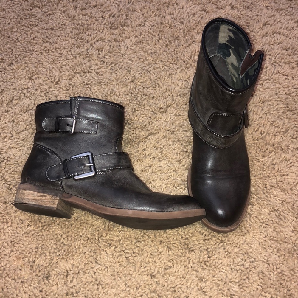 Grey Ankle Boots